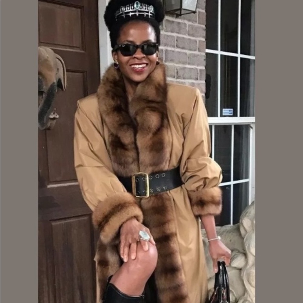 Designer New Yves st Laurent Russian sable fur coat S-M - Picture 11 of 13